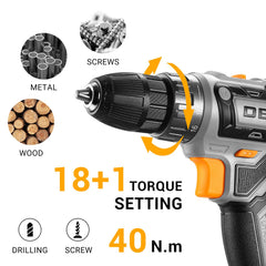 DEKOPRO battery and charger together for fast recharging and cordless convenience