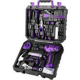 DEKOPRO front-facing toolbox showing compact purple kit and organized storage for easy transport