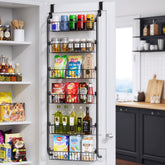 Delamu front view of entire over-the-door organizer showing storage benefit