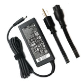 Dell adaptador 65W frontal mostrando diseño compacto y fiabilidad