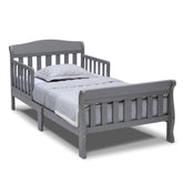 Delta Children Canton front view in grey showing safe, sturdy design