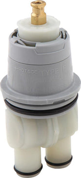 DELTA RP46074 front view showing cartridge shape and connection points for accurate replacement