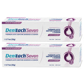 DENTTACH empaque frontal mostrando pack doble y beneficio de sujeción duradera