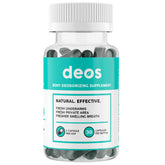 DEOS front packaging showing bottle and branding, promotes trusted internal deodorant