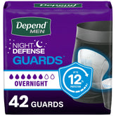 Depend protector frontal del empaque mostrando el diseño y conteo 42