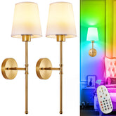 Depuley gold wall sconces pair showing sleek front design and instant style