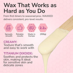 Dermwax perlas en primer plano revelan textura cremosa y fácil fusión