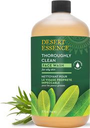 Desert Essence front packaging showing 32 fl oz bottle and clear branding for value