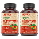 DEVA vista frontal del envase que muestra el pack y beneficios veganos
