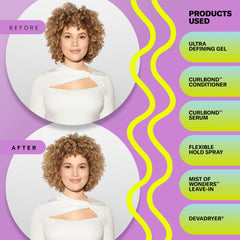 DevaCurl muestra de gel en mano indicando fácil distribución y control