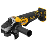 DEWALT angle grinder front view showing compact design and durable housing benefit