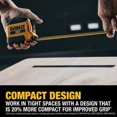 DEWALT textura y cuerpo compacto que mejora ergonomía y agarre
