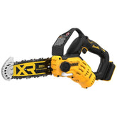 DEWALT DCCS623B vista frontal mostrando diseño compacto y control ergonómico