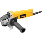 DEWALT DWE4011 front view showing compact grinder for controlled cuts