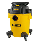 DEWALT shop vacuum front view showing tank and handle for durable portability