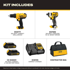 DEWALT taladro DCD771 detalle del mandril para cambios rápidos y agarre seguro