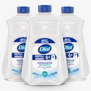 Dial frasco 52 fl oz frontal mostrando etiqueta y beneficio antibacterial