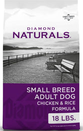 Diamond Naturals front packaging showing small-breed formula benefits