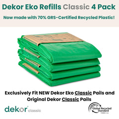 Diaper Dekor refill installed in a CLASSIC pail showing easy replacement