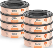 Diaper Genie front packaging showing Clean Laundry scent and pack contents benefit freshness
