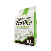 Diatomaceous Earth front bag showing branding and 10 lb size benefit
