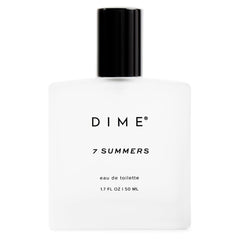 DIME 7 Summers front bottle showing packaging and scent identity