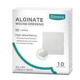Dimora front packaging showing 4x4 sterile pads and product benefit