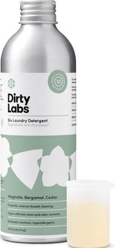 Dirty Labs frontal del envase mostrando la etiqueta y fragancia signature