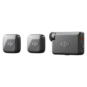 DJI Mic Mini vista frontal del estuche con accesorios y beneficio portabilidad
