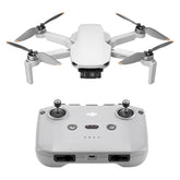 DJI Mini 4K vista frontal mostrando diseño compacto y portabilidad