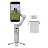 DJI Osmo Mobile 7 front view showing controls and steady shooting benefit