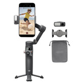 DJI Osmo Mobile 7P front view showing gimbal and clamp for stable footage