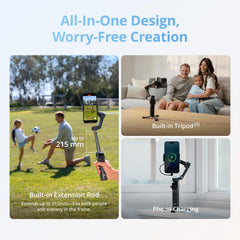 DJI Osmo Mobile 8 close-up grip highlighting comfortable handling benefit