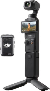 DJI Osmo Pocket 3 front angle showing compact gimbal and 1" sensor benefit