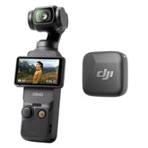 DJI Osmo Pocket 3 front view showing compact design and lens, enhances portability