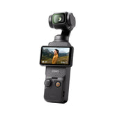 DJI Osmo Pocket 3 front view showing compact gimbal and camera benefit smooth capture