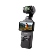 DJI Osmo Pocket 3 front view showing compact gimbal and camera benefit smooth capture