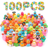 Dmsky bulk pack front view showing 100 assorted rubber ducks for parties