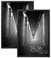 DOAI ART front view of black 24x36 frame highlighting sleek border and display benefit