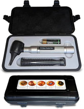 Doctor Mom otoscope front view showing compact durable body and head