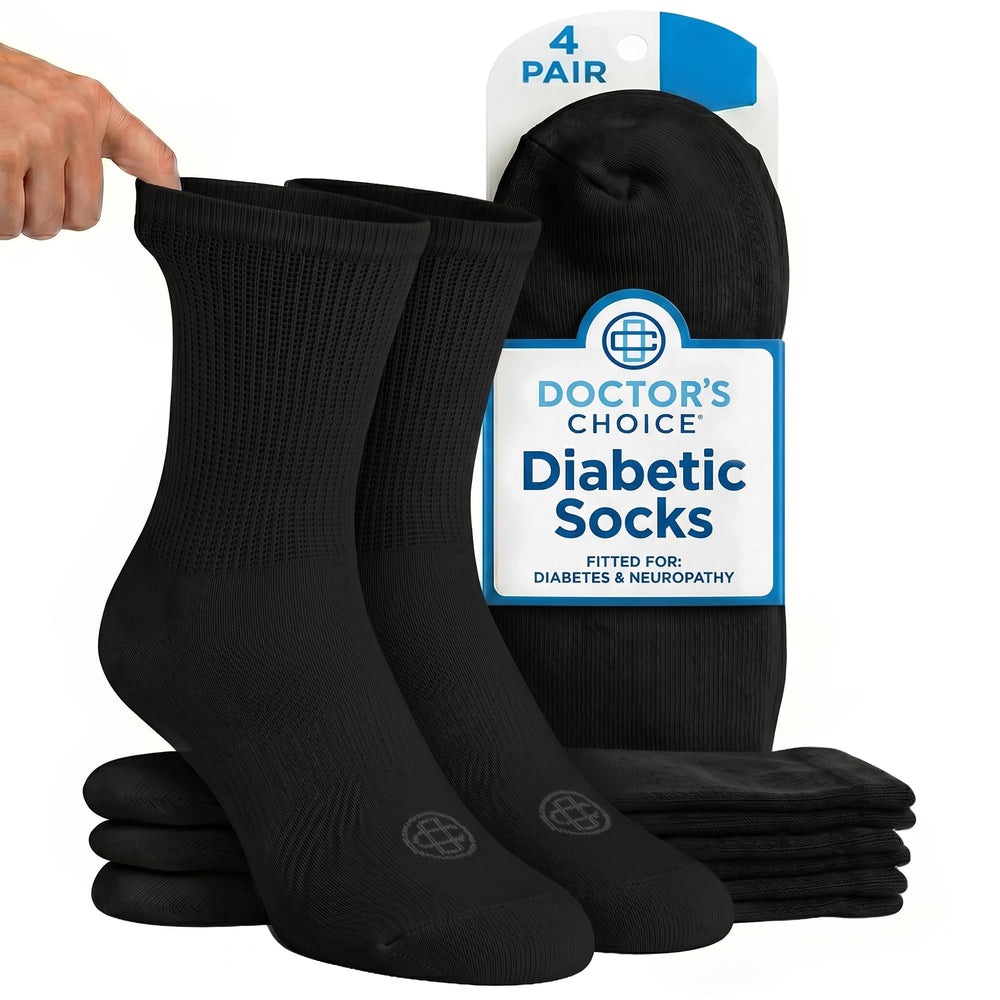 Doctor's Choice empaque frontal mostrando 4 pares y talla X-Large