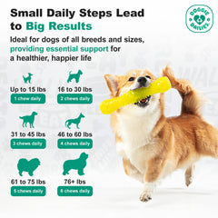 Doggie Dailies masticable primer plano textura apetecible y fácil administrar