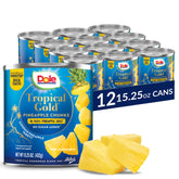 Dole front of can showing Tropical Gold label and convenience