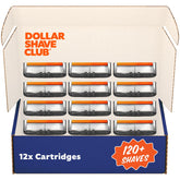 Dollar Shave Club paquete frontal de 12 recambios para afeitado apurado