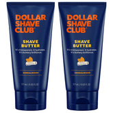 Dollar Shave Club muestra el frente del envase Shave Butter y su diseño práctico