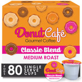 Donut Café box front showing 80 count and smooth classic flavor benefit