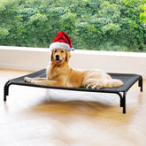 DOPEDIO front view of elevated dog bed showing sturdy frame and clean design for comfort