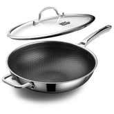 DOTCLAD wok frente con tapa mostrando acabado profesional y versatilidad
