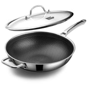 DOTCLAD wok frente con tapa mostrando acabado profesional y versatilidad