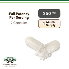 Double Wood etiqueta nutricional primer plano con información de pureza